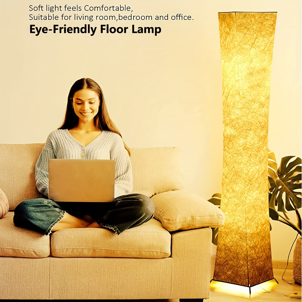 Soft Light Floor Lamp, Simple Design, USB Modern Ultra-thin Warm Light 3000K LED Tyvek Fabric Lampshade, LED Soft Light Strip, Living Room, Bedroom, E-sport Room Desk Lamp