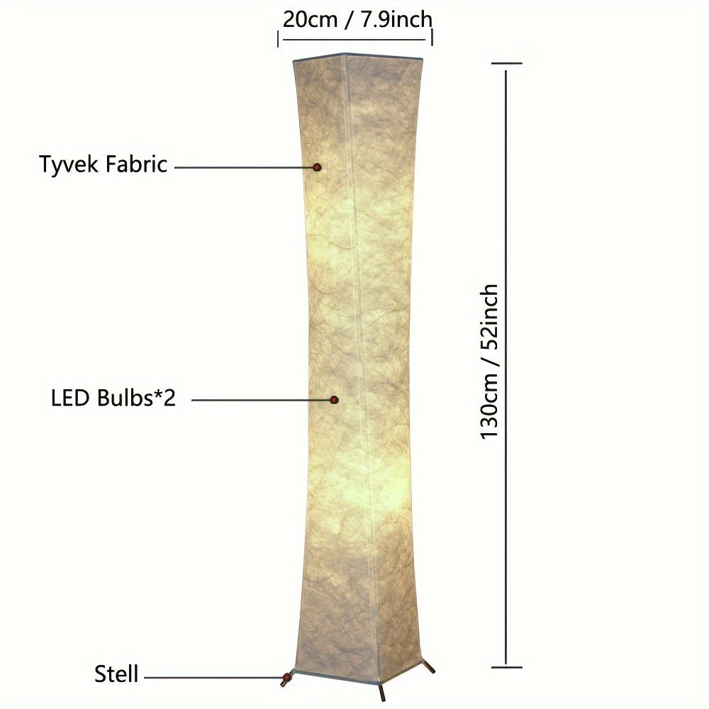 Soft Light Floor Lamp, Simple Design, USB Modern Ultra-thin Warm Light 3000K LED Tyvek Fabric Lampshade, LED Soft Light Strip, Living Room, Bedroom, E-sport Room Desk Lamp